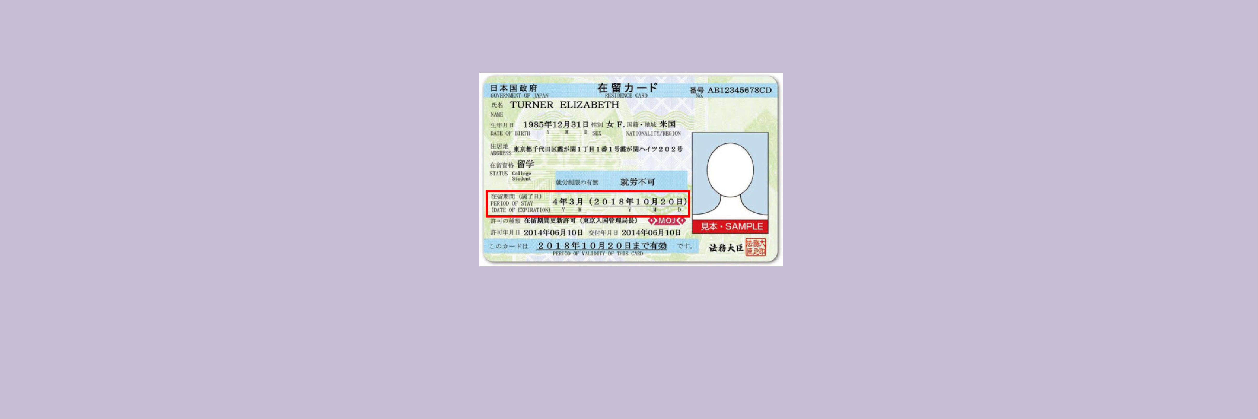 Residence Card Period of Stay